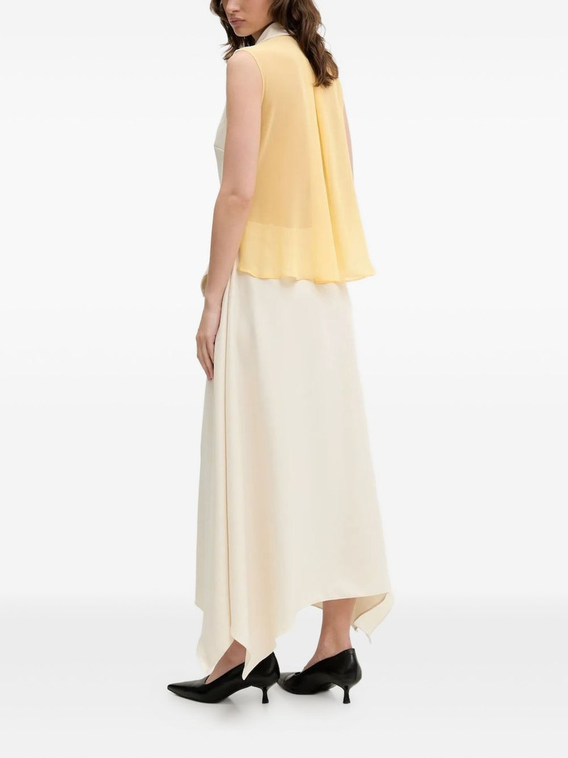 STINE GOYA asymmetrical gold-clasp dress outlook