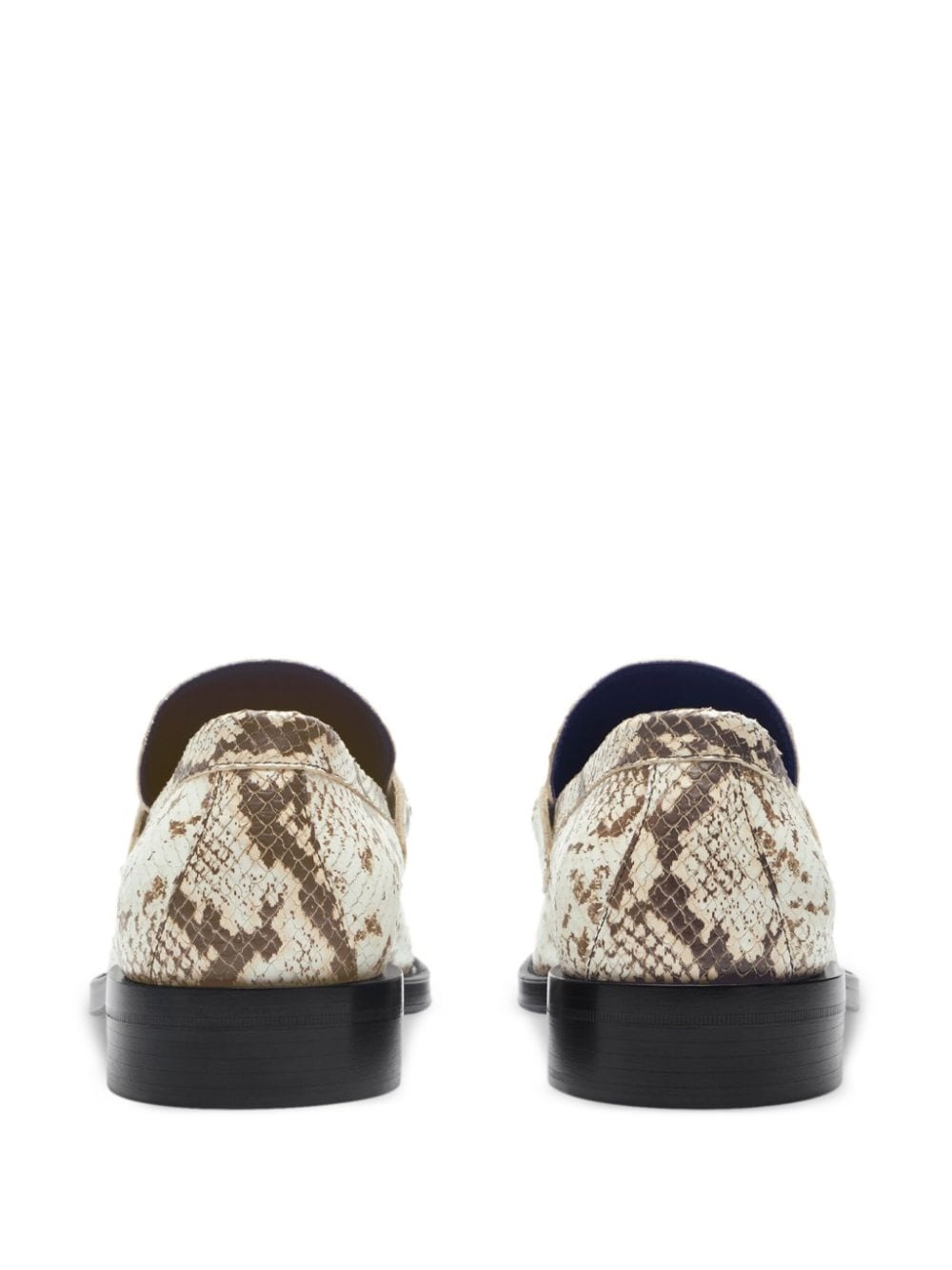 Barbed python-print loafers - 3