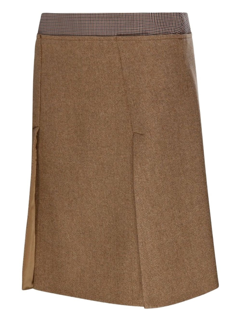 checked-waistband midi skirt 3