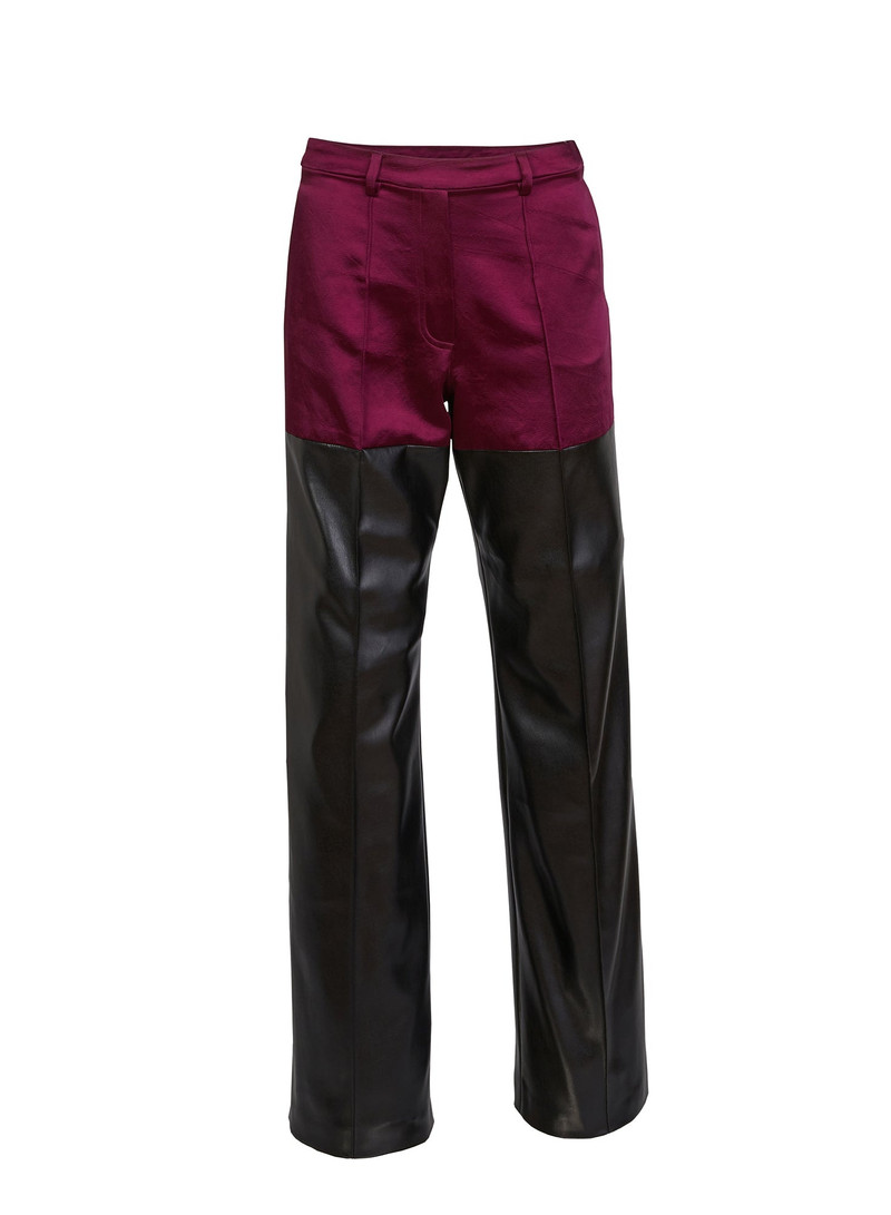 Vegan Leather Combo Pant 1