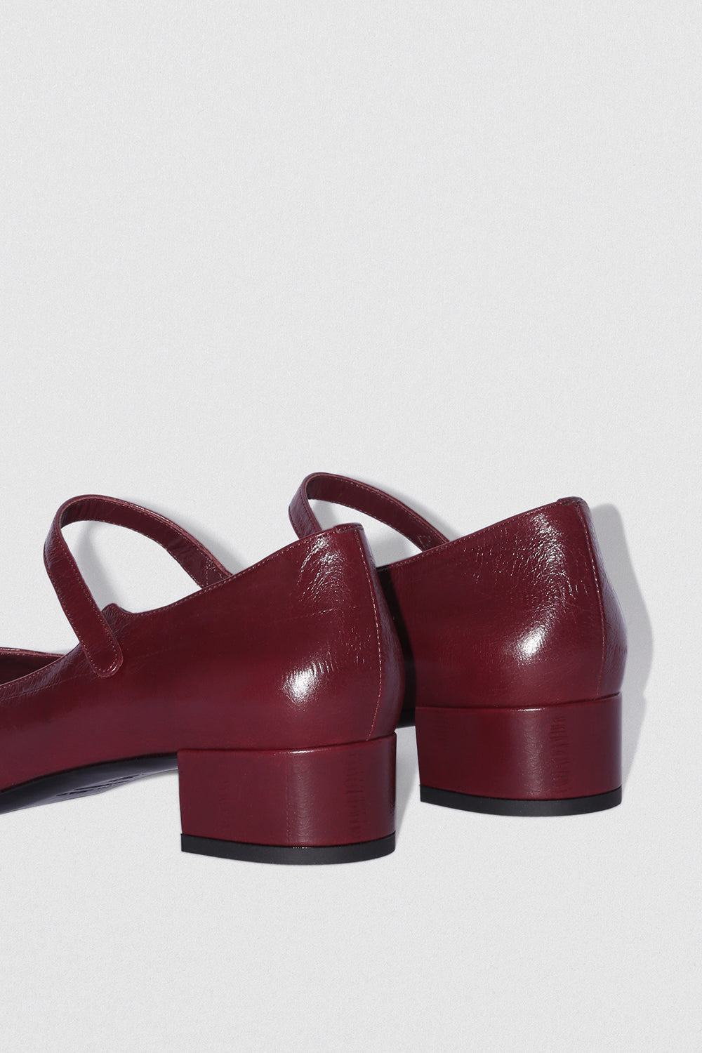 Ginny Sour Cherry Eel Embossed Leather Mary Jane Pump - 4