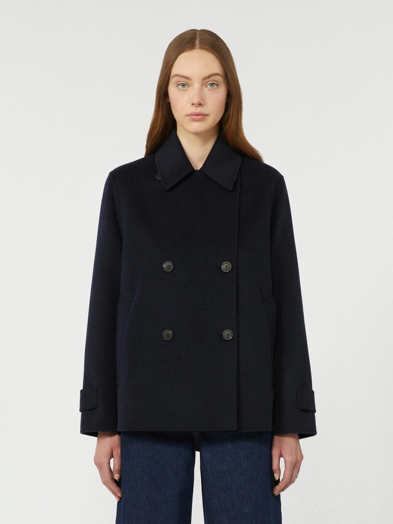 FANTINO Double-breasted wool-blend pea coat - NAVY 3