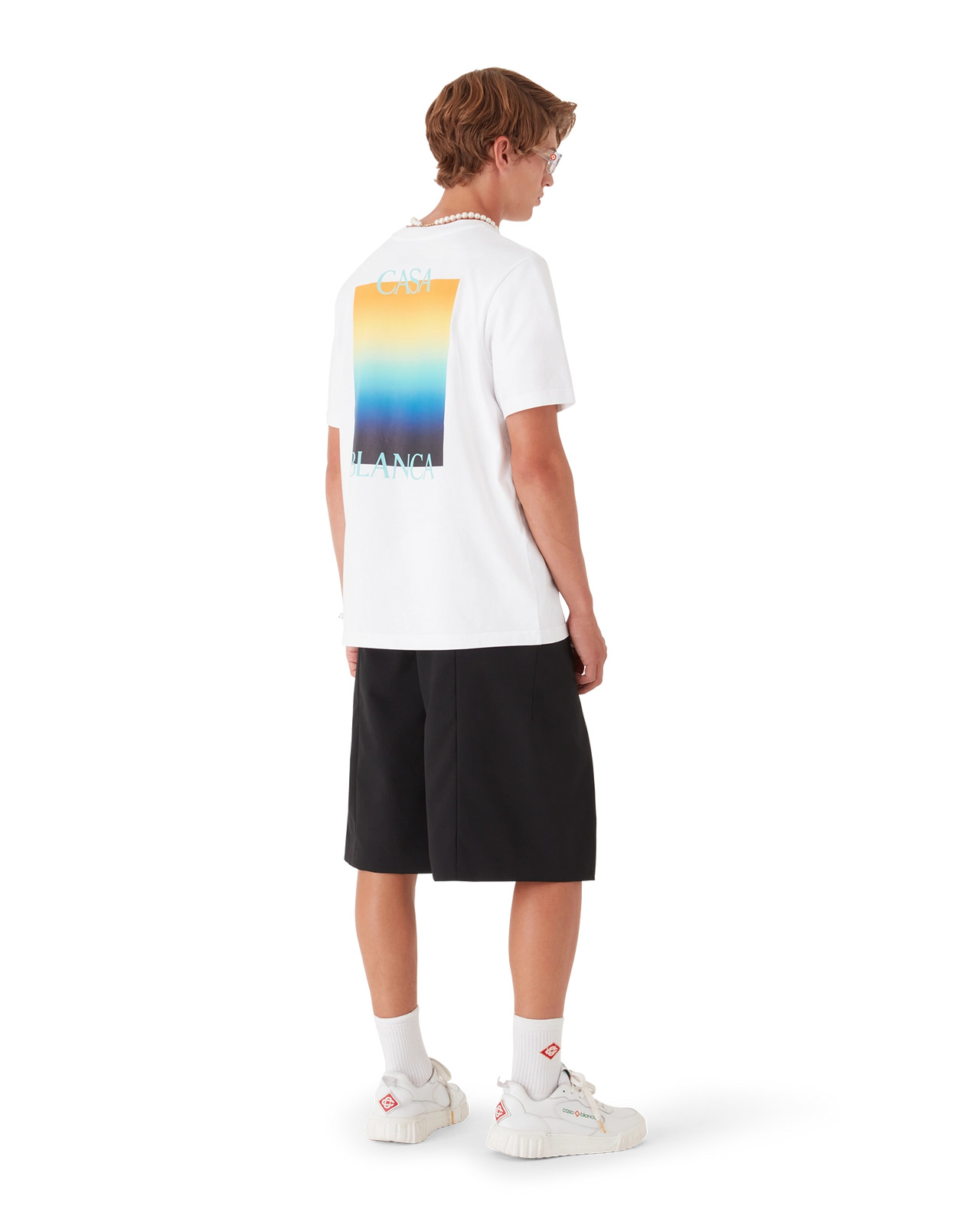 Gradient Square Short Sleeve T-Shirt | Casablanca Paris - 3