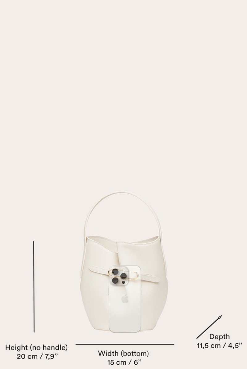 BELTED BUCKET BAG MINI DARK BROWN SUEDE 4