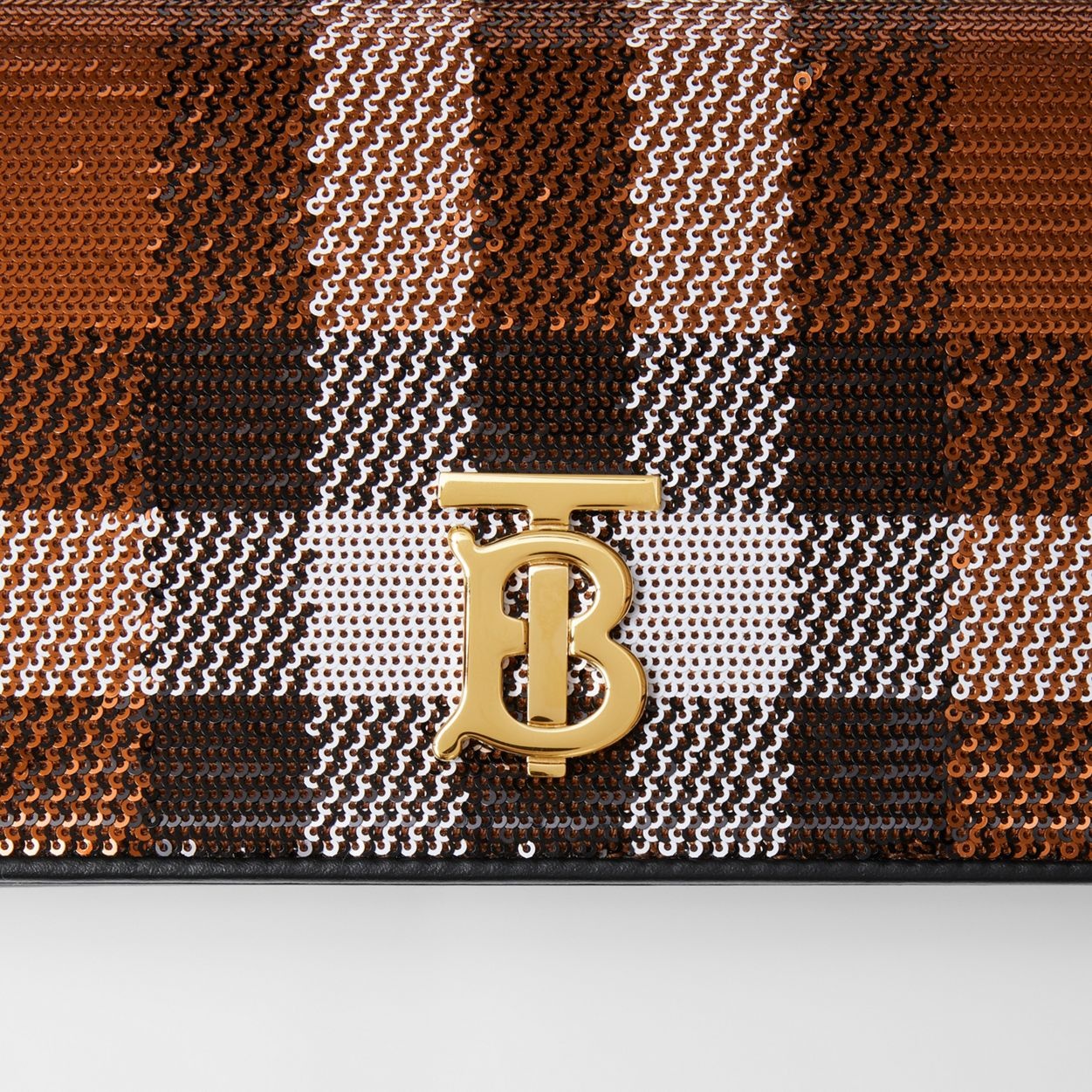 Sequinned Check Lola Wallet with Detachable Strap - 2