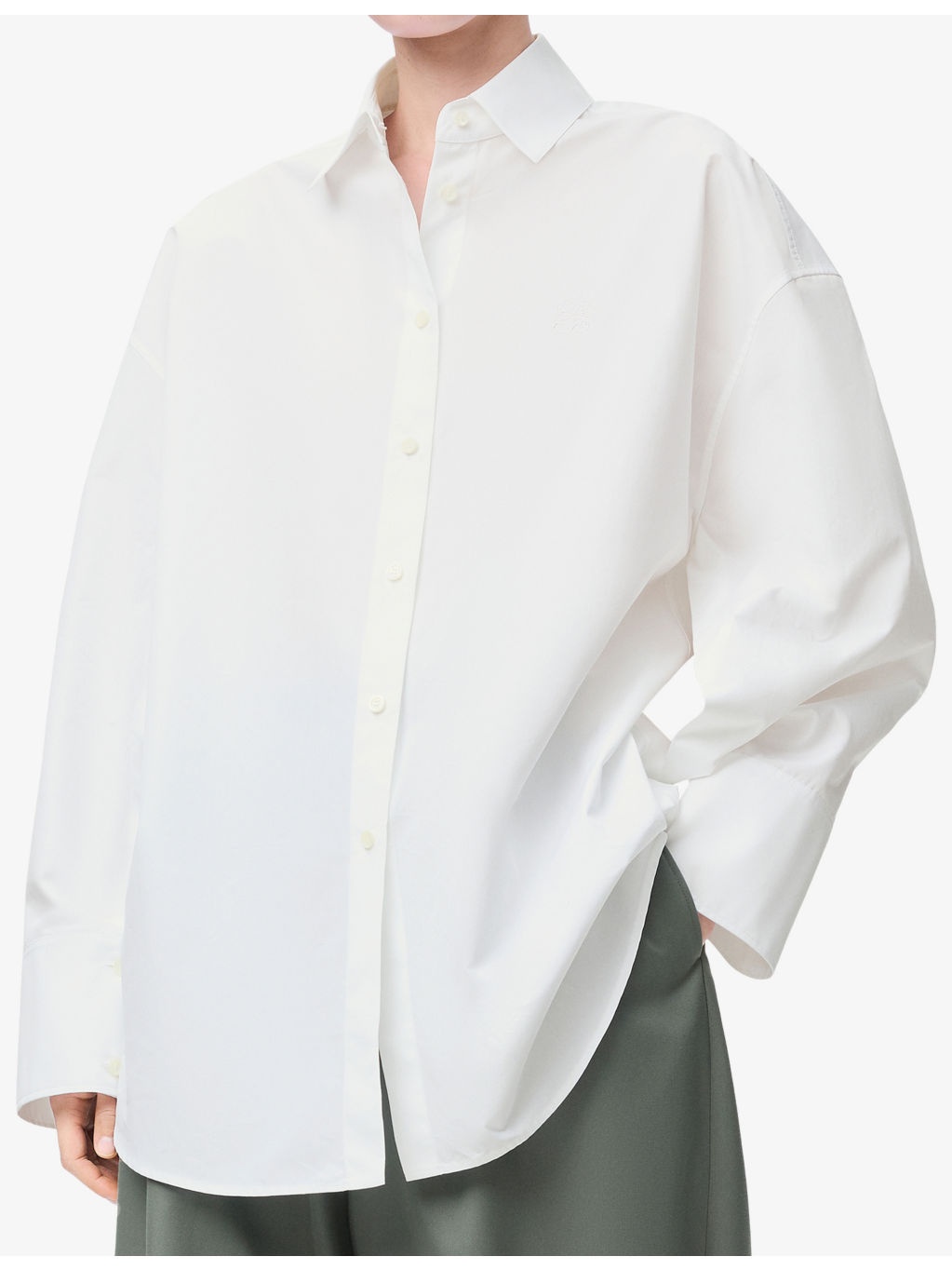 Cape Anagram-Embroidered Cotton-Blend Shirt - 3