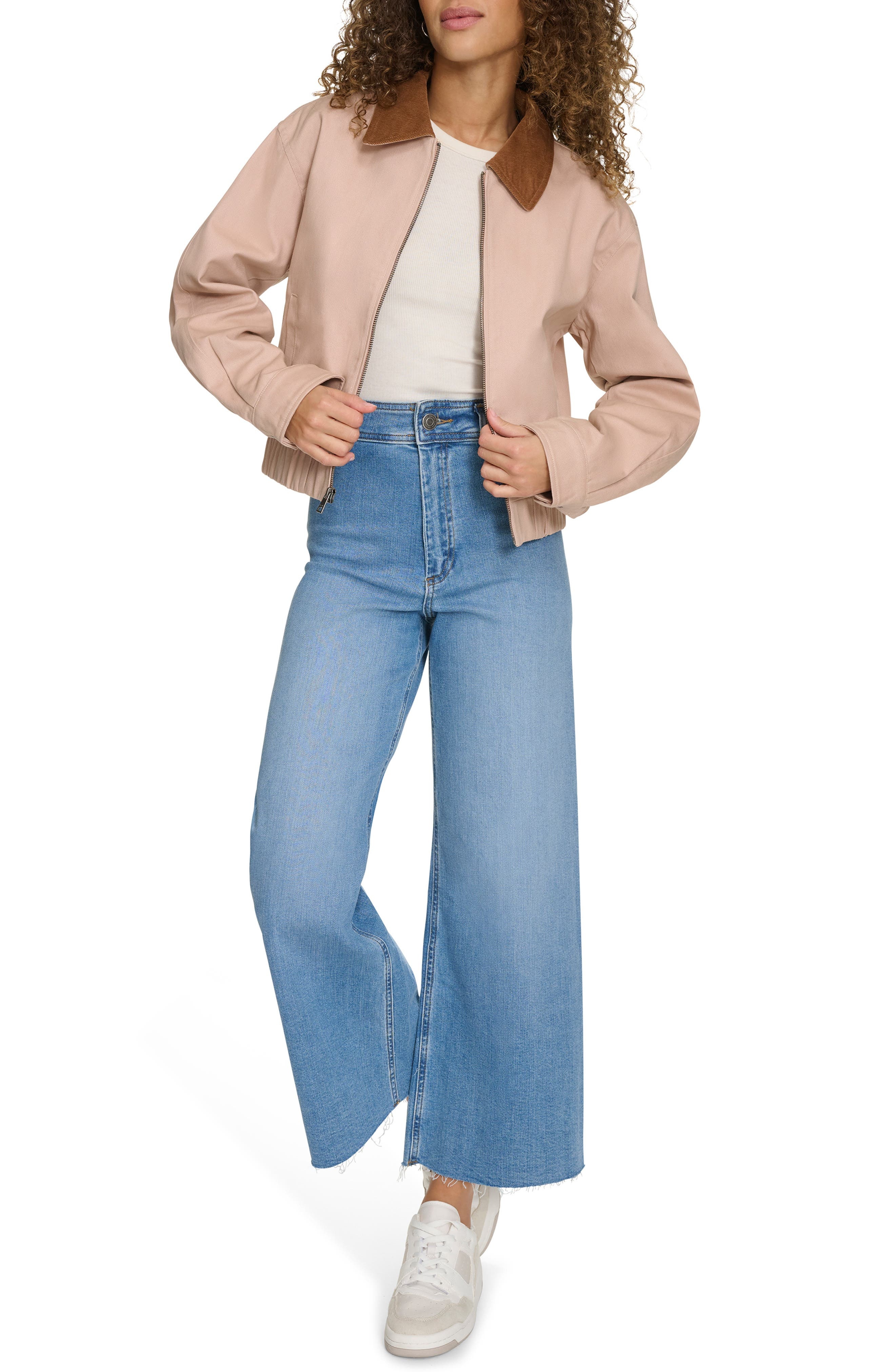 levi's Cotton Bomber Jacket in Light Pink at Nordstrom - 5