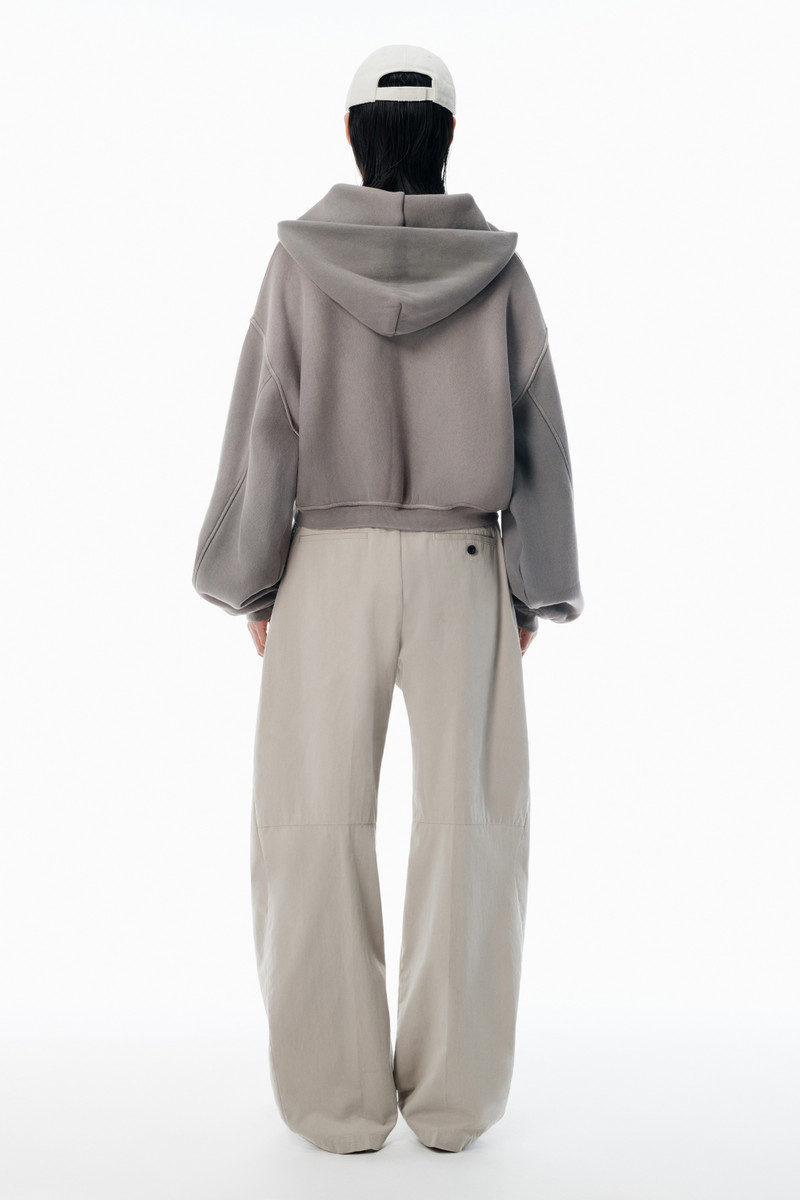 Grey Oversized Crop Hoodie 4
