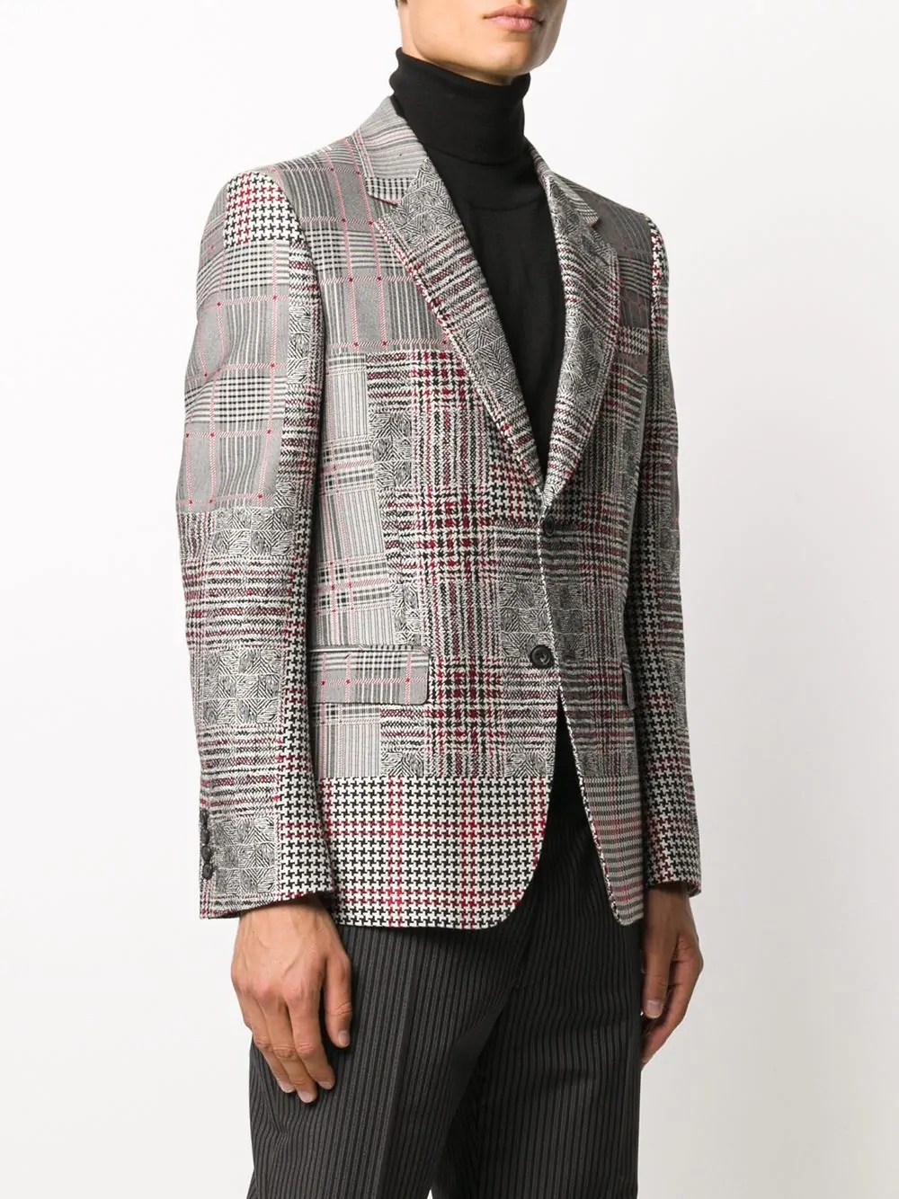 patchwork prince of wales blazer - 3