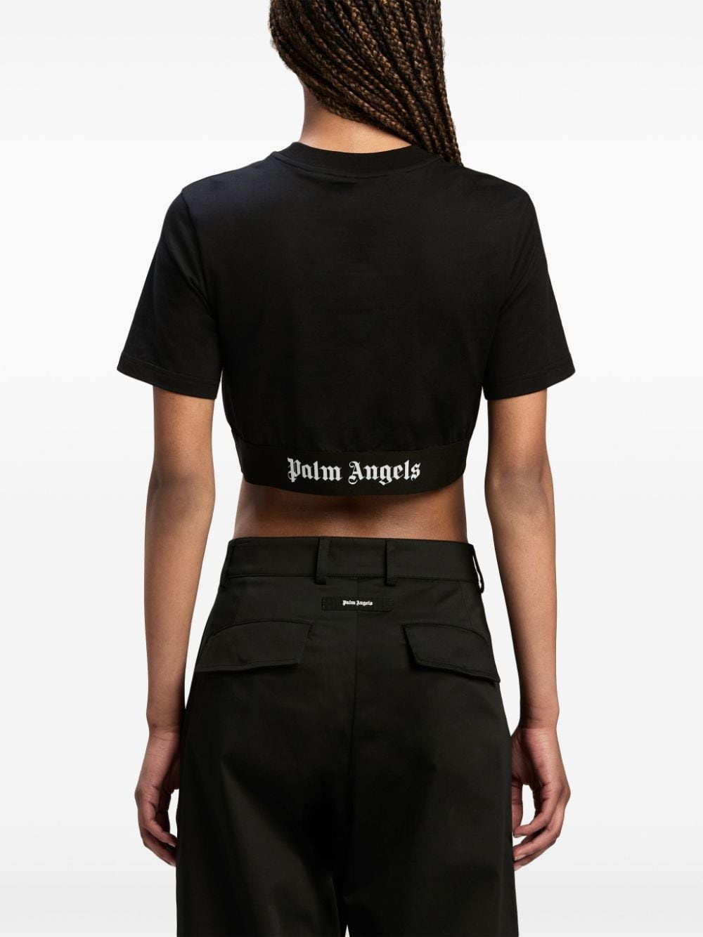 logo-underband cropped T-shirt - 5