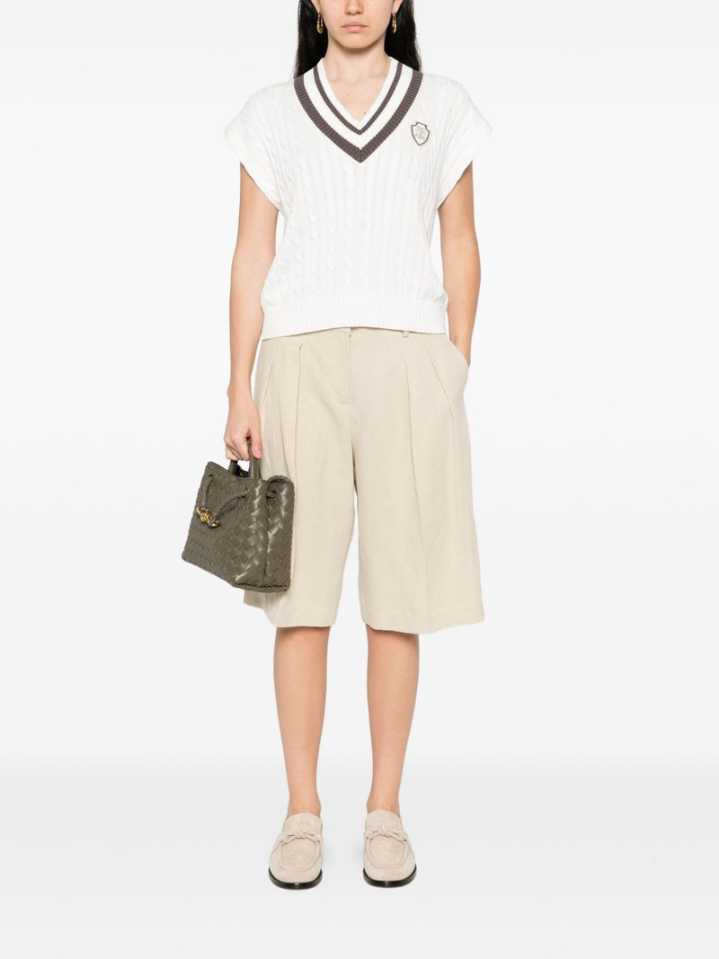 Brunello Cucinelli cable-knit V-neck vest outlook