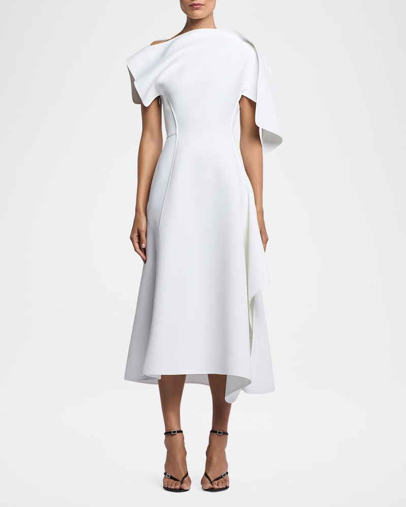 MATICEVSKI Diadem Off-The-Shoulder Short-Sleeve Midi Dress outlook