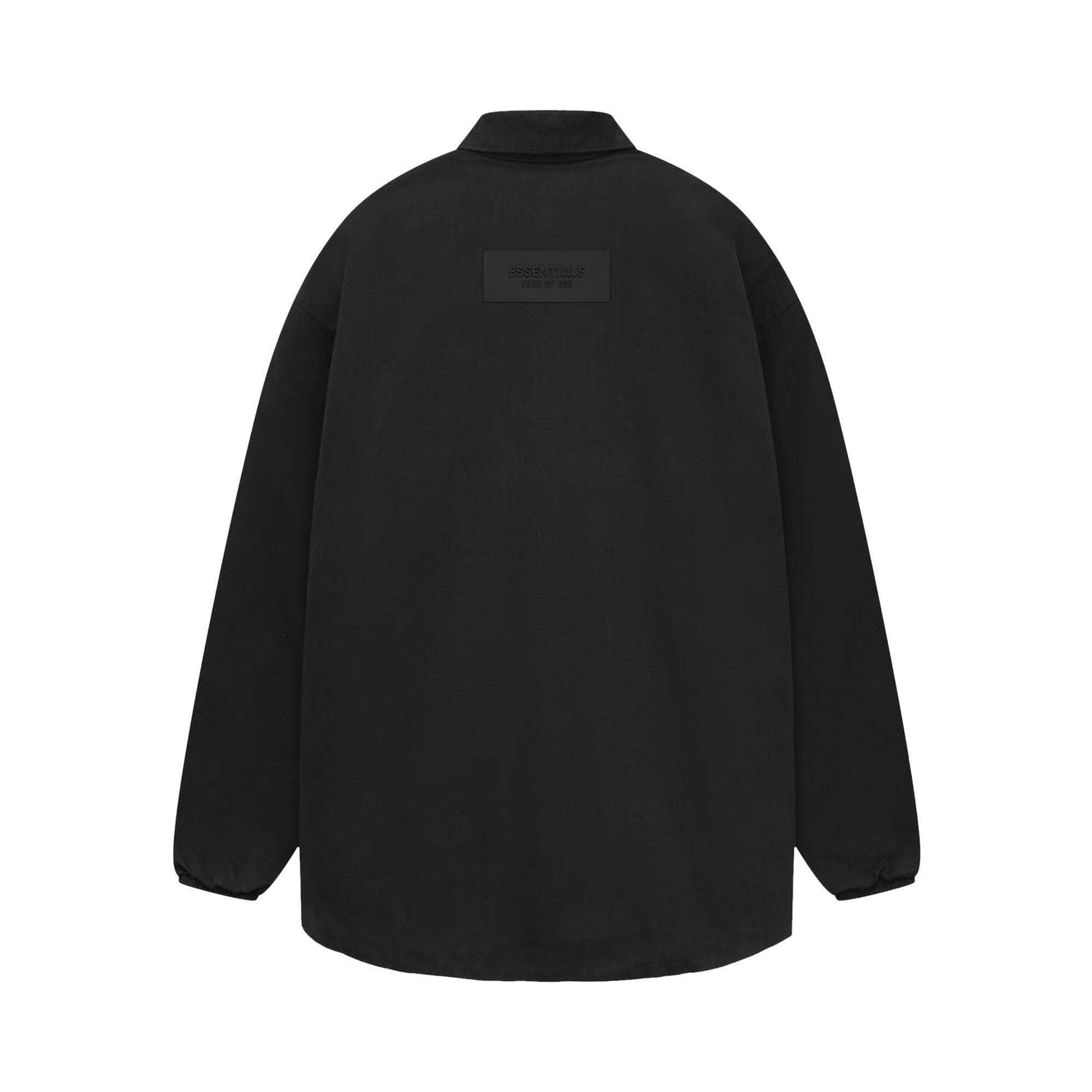 Fear of God Essentials Denim Filled Shirt Jacket 'Overdye Black Denim' - 2