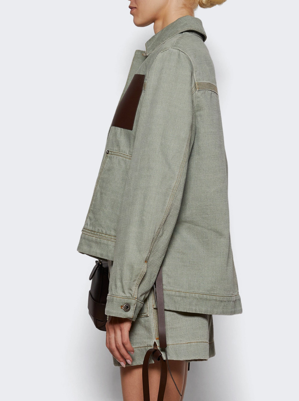 Denim Workwear Jacket Khaki Green - 3