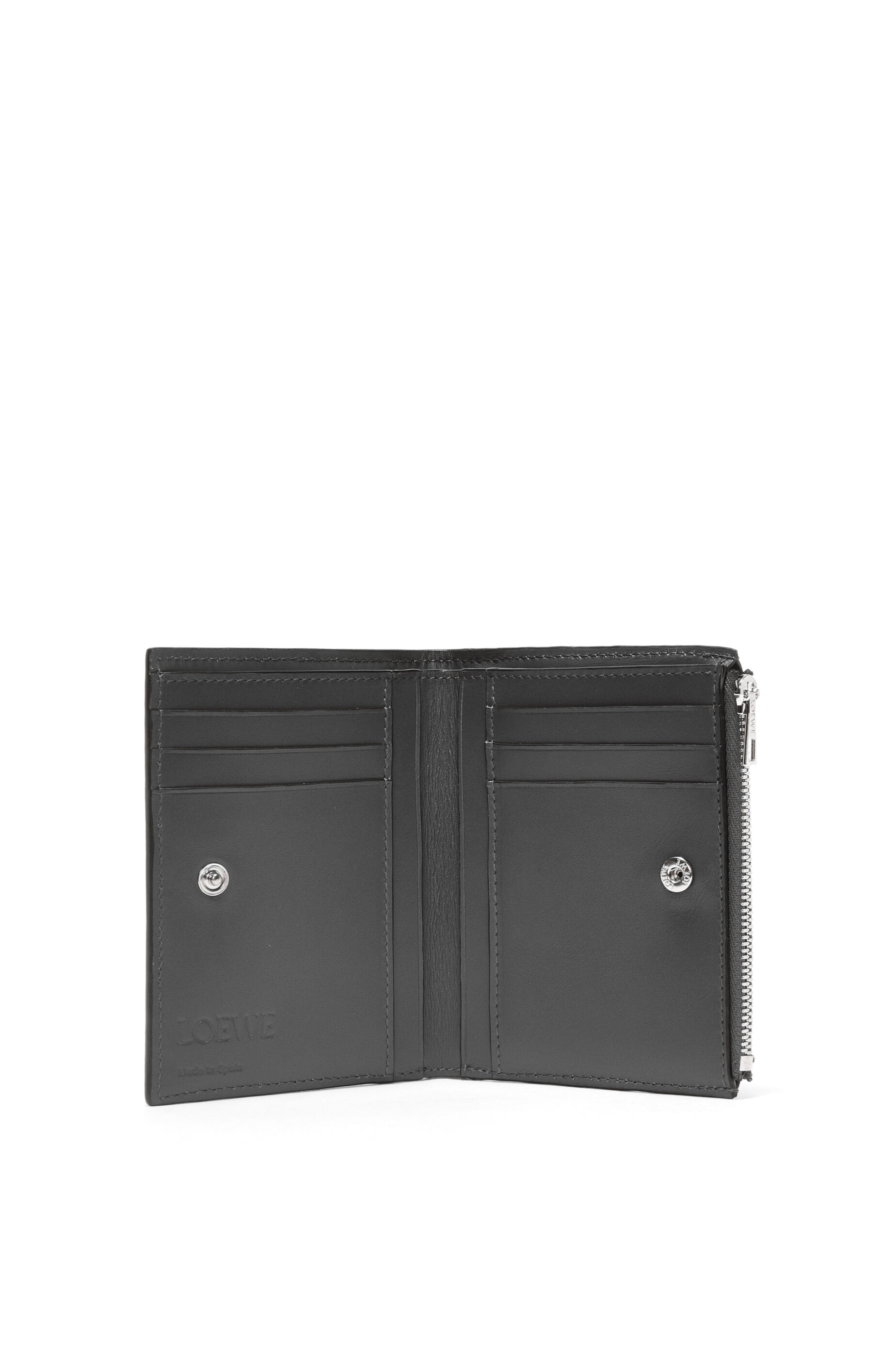 Slim compact wallet in soft grained calfskin - 2