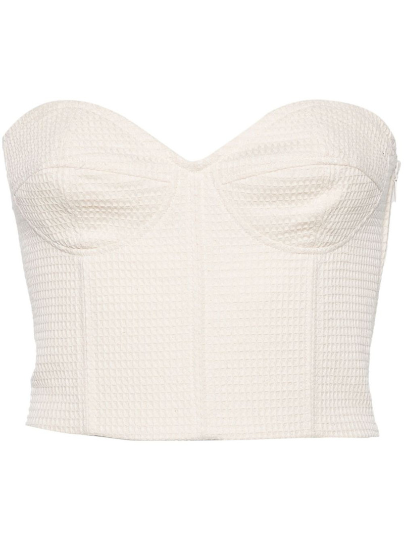 sweetheart-neck cotton crop top 1