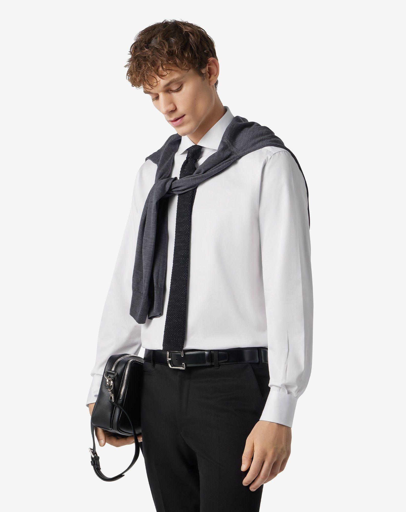 White double-twisted cotton twill shirt - 2