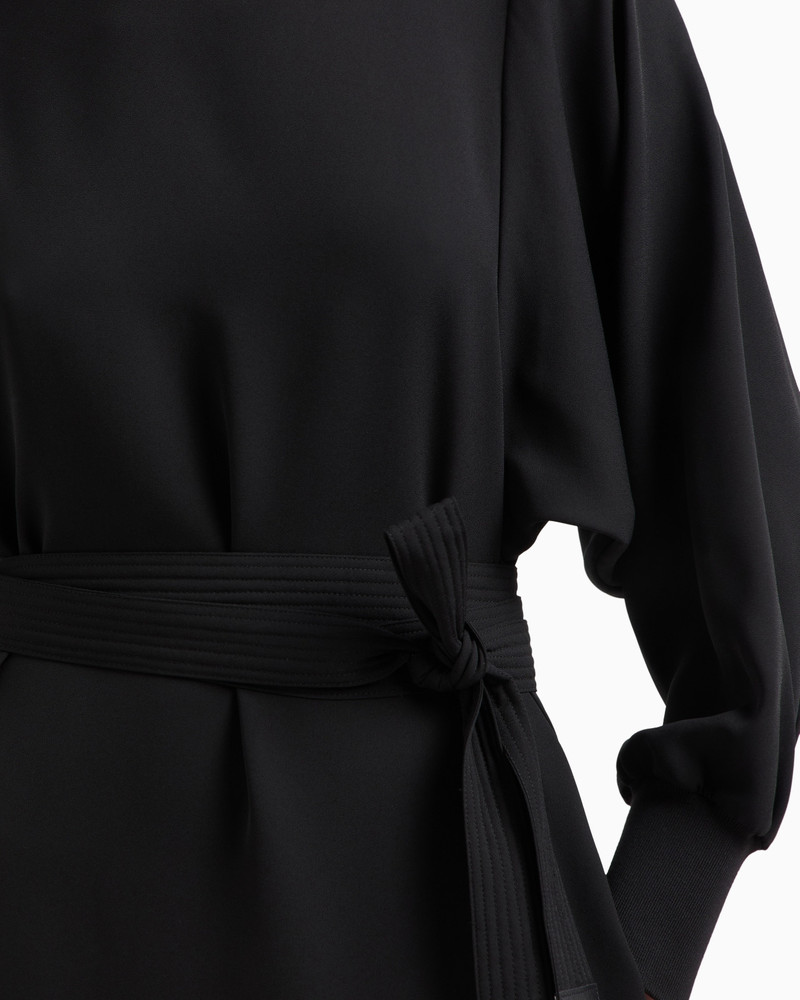 EMPORIO ARMANI FLUID CRÊPE DRESS WITH BELT outlook