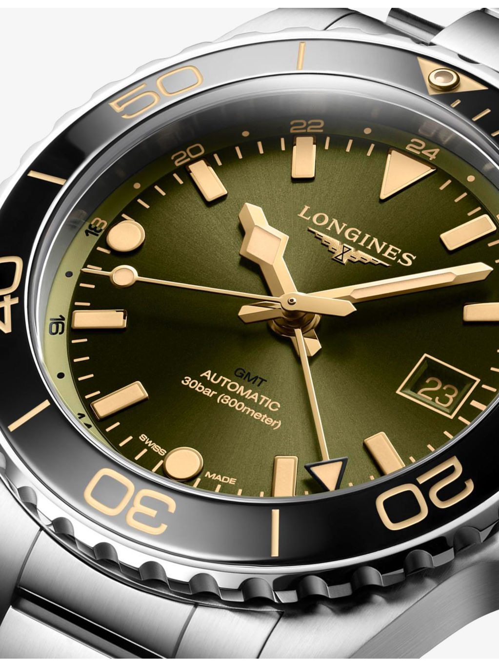 HydroConquest GMT Stainless-Steel Automatic Watch - 4