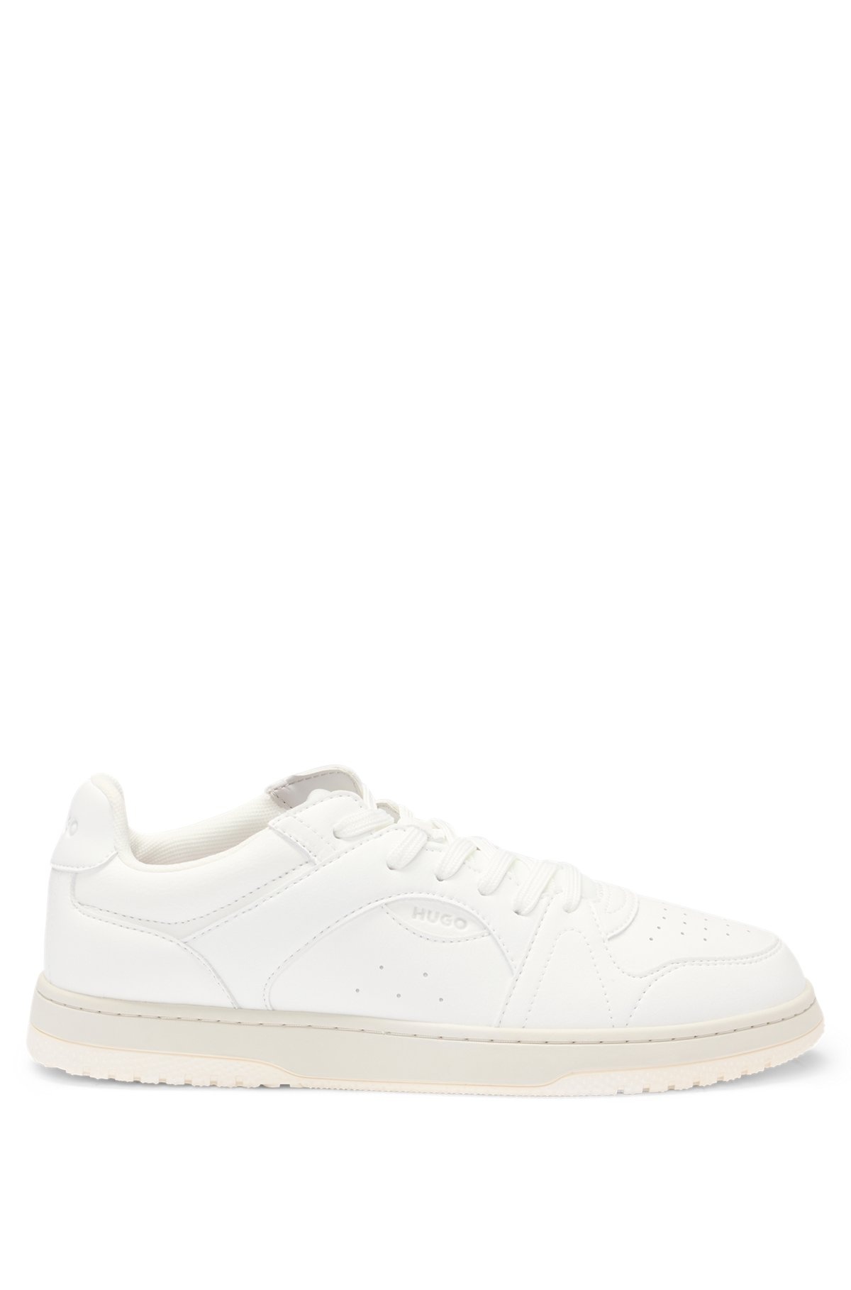 FAUX-LEATHER SNEAKERS WITH CONTRASTING DETAILS - 1