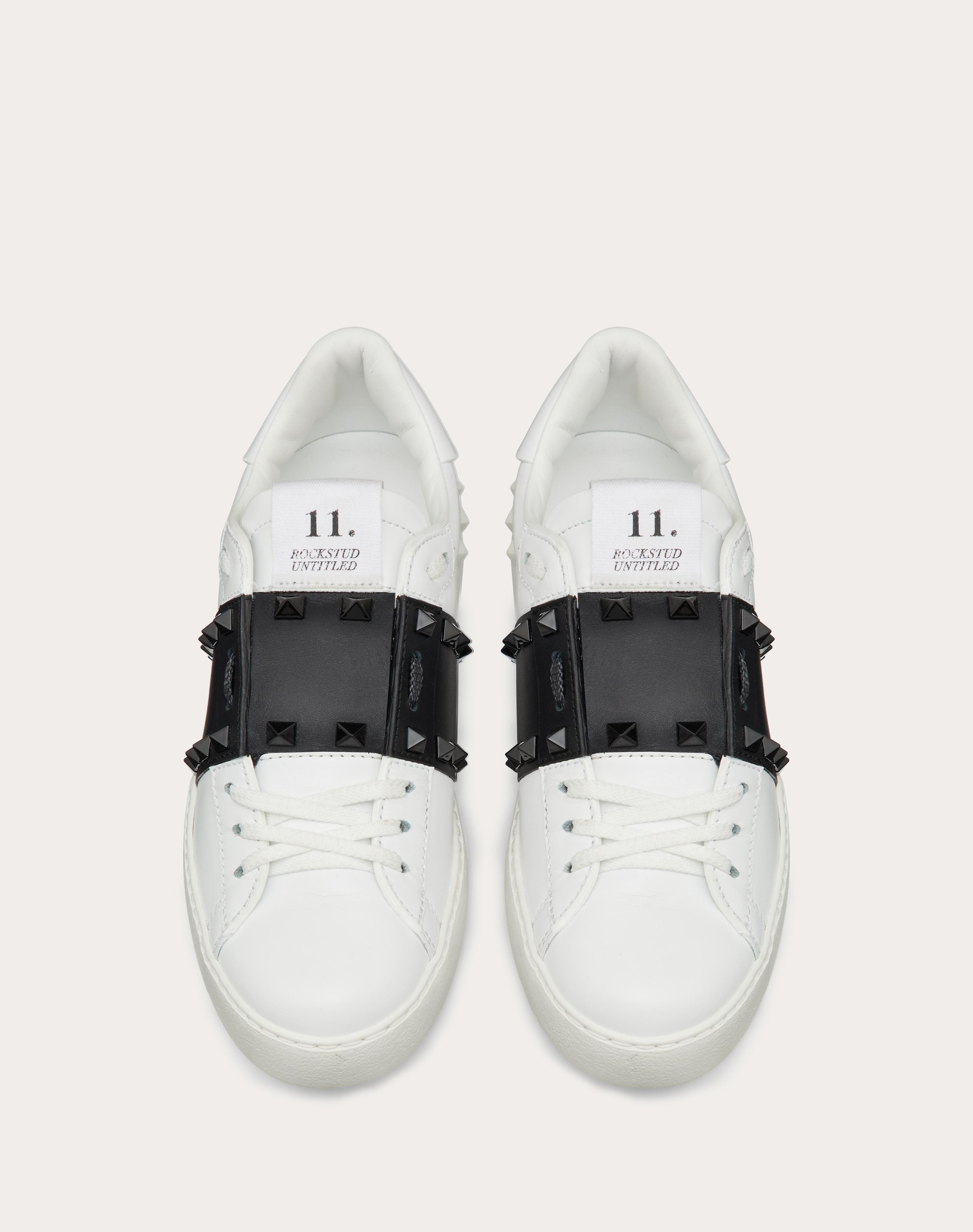 ROCKSTUD UNTITLED SNEAKER IN CALFSKIN LEATHER WITH TONAL STUDS - 4