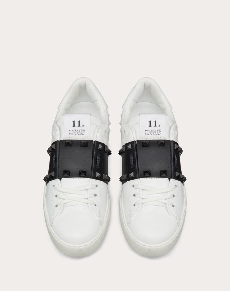 ROCKSTUD UNTITLED SNEAKER IN CALFSKIN LEATHER WITH TONAL STUDS 4