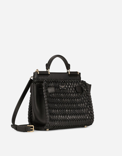 Dolce & Gabbana Small Sicily 62 soft bag in woven nappa leather and tahiti calfskin outlook