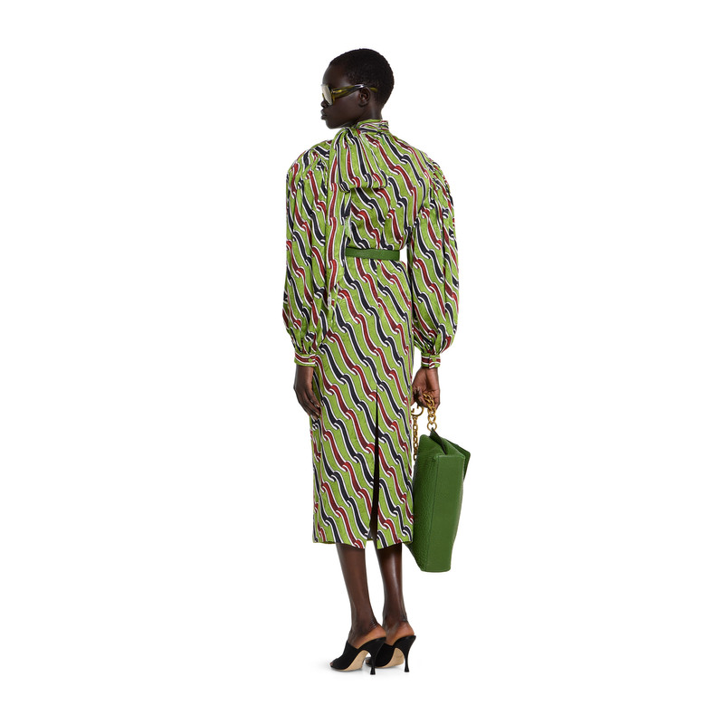 Printed silk dress 4