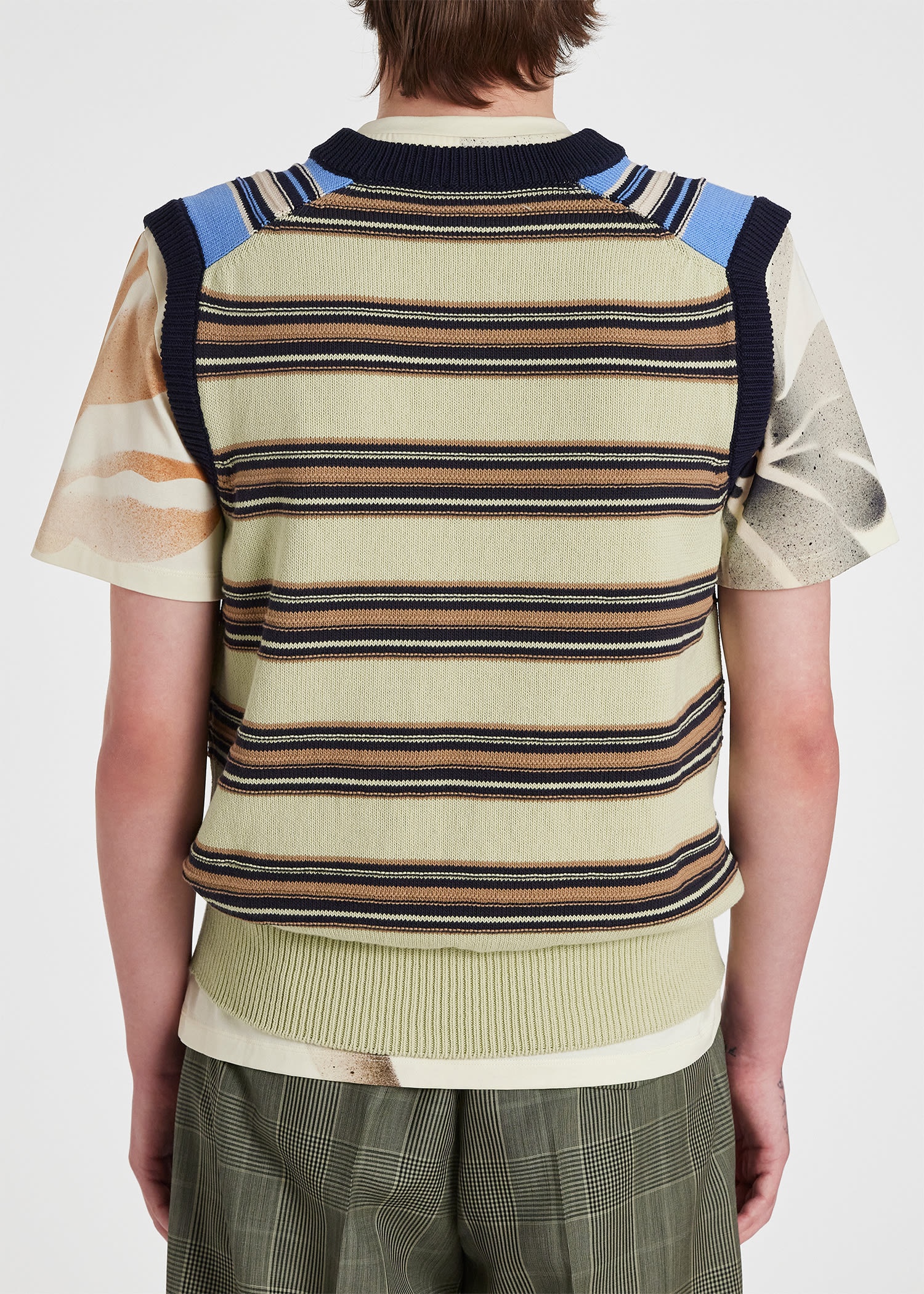 Mix-Up Stripe Knitted Vest - 6