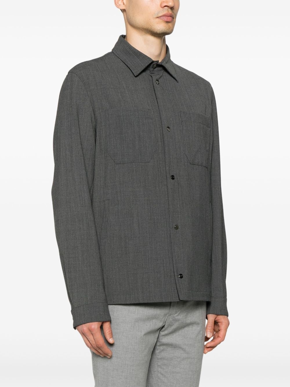 interlock-weave shirt jacket - 3