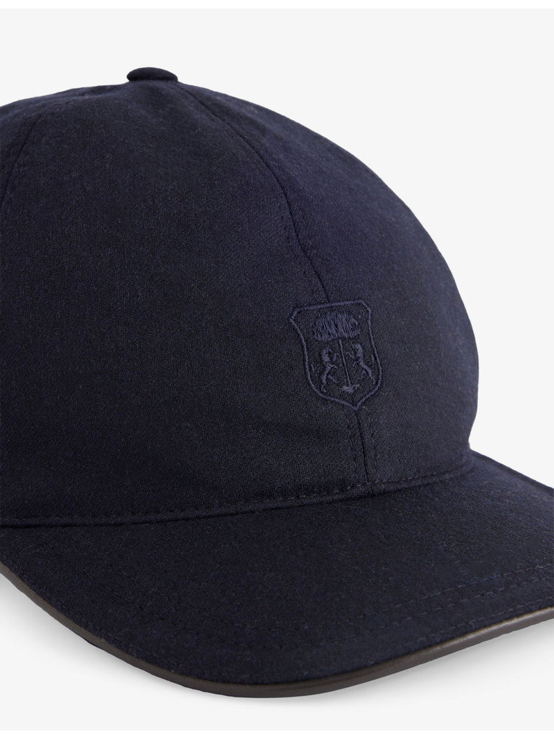CORNELIANI Logo-Embroidered Wool and Cashmere-Blend Baseball Cap outlook