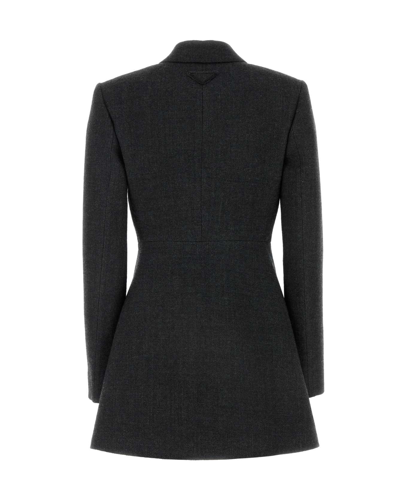 Charcoal Wool Blazer - 2