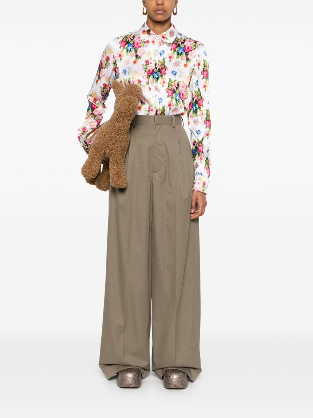 floral-print shirt - 2