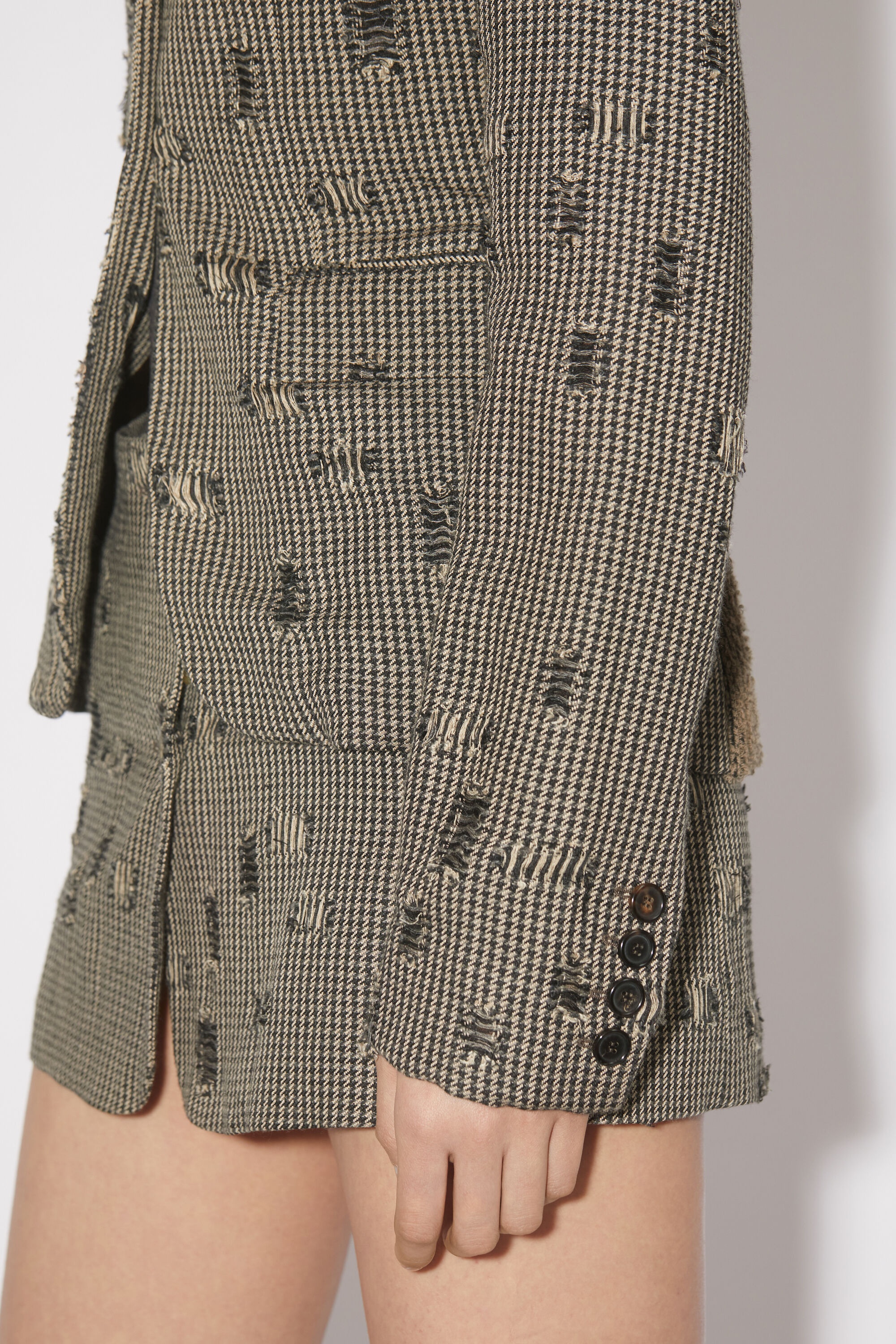 Fitted suit jacket - Grey/beige - 5