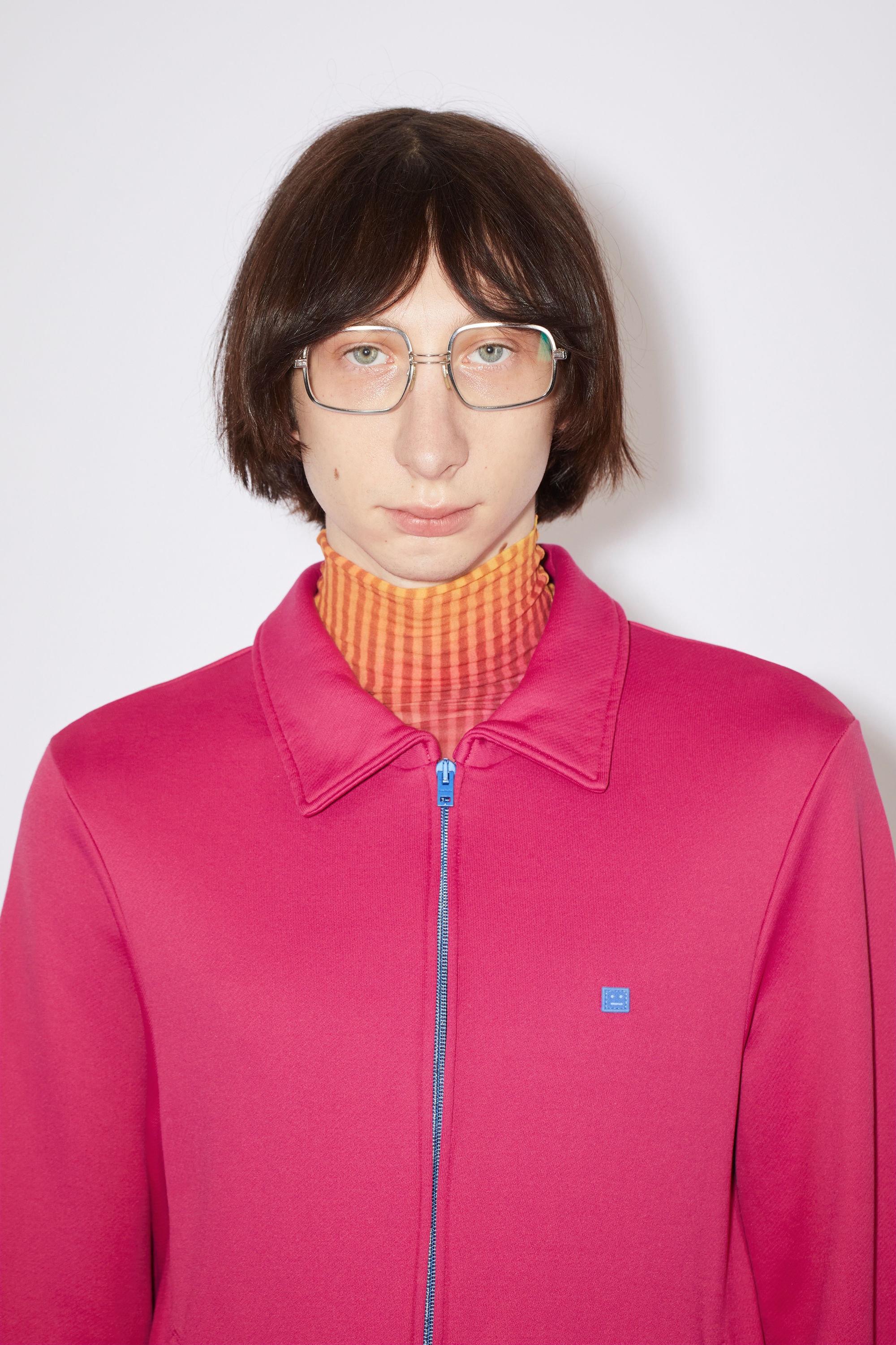 Tech jersey zippered sweater - Fuchsia pink - 5