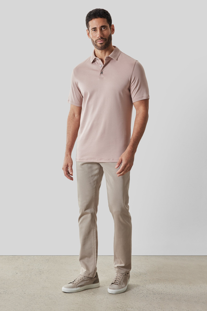 ROBERT BARAKETT The Barakett Textured Collar Polo outlook