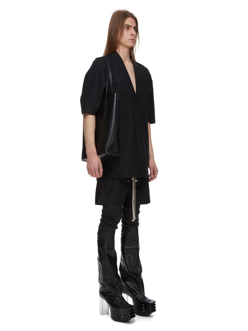 medium logo-debossed leather tote bag 9