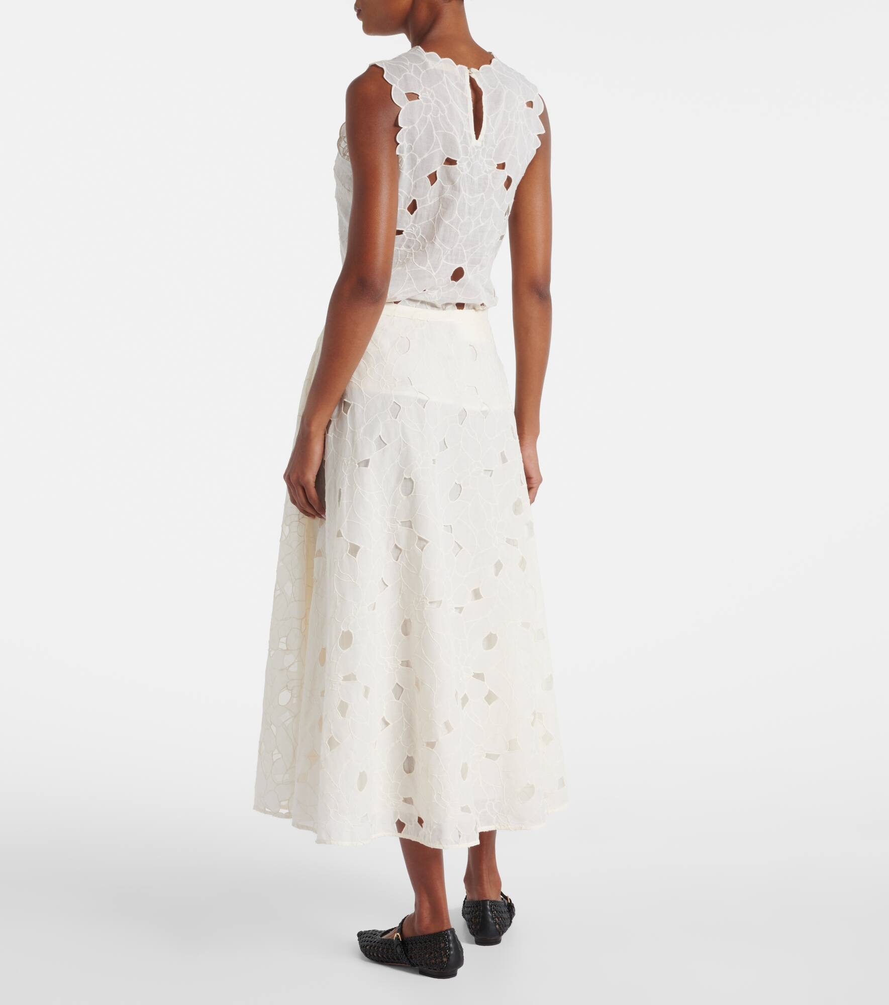 Caro cotton organdy maxi skirt - 3
