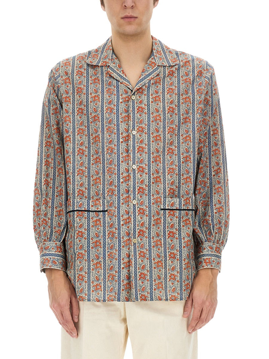 Pajama Shirt With "Voyage Imaginaire" Print - 1
