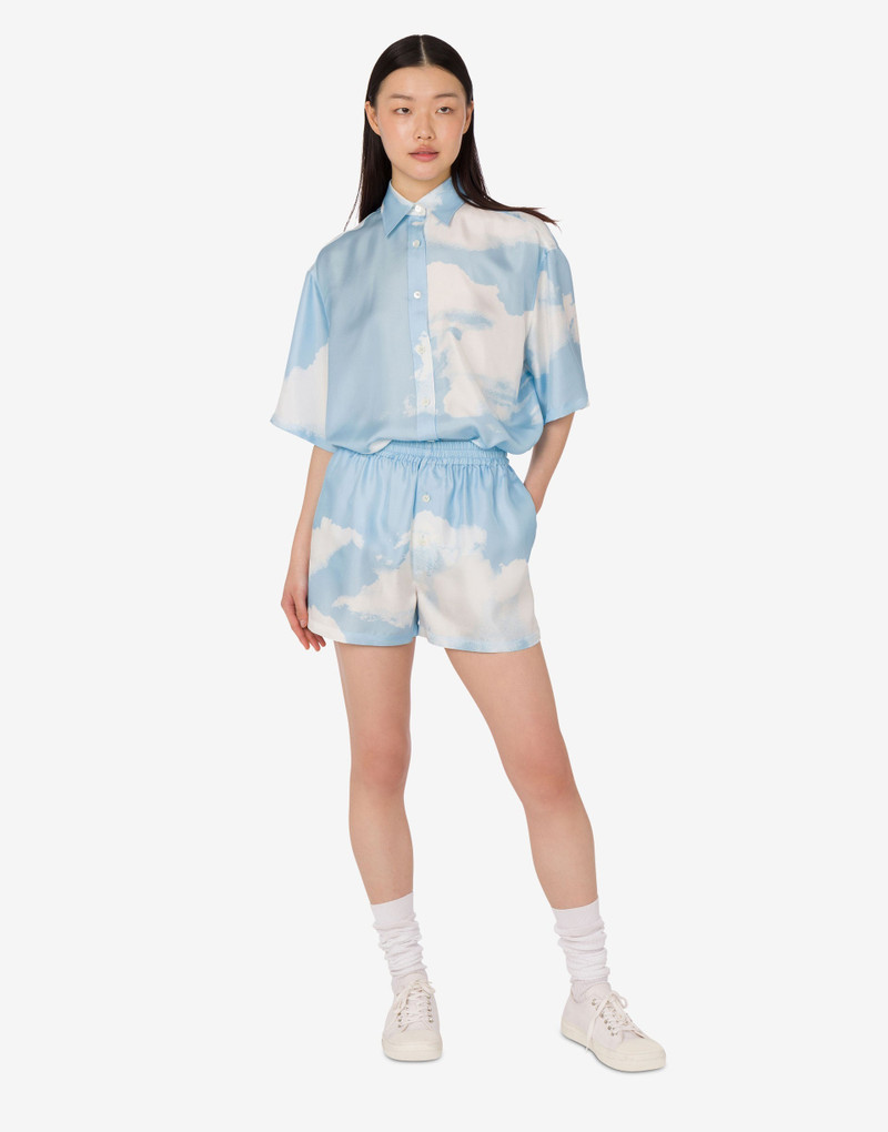SILK TWILL SHORTS ARCHIVE CLOUDS 1