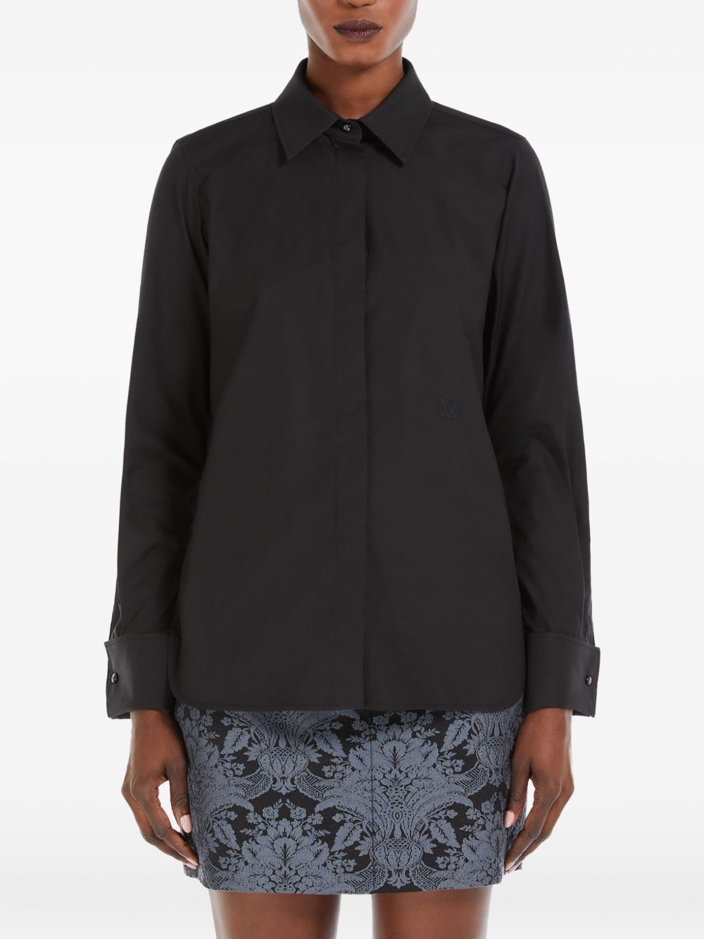 classic-collar double-cuff shirt - 2