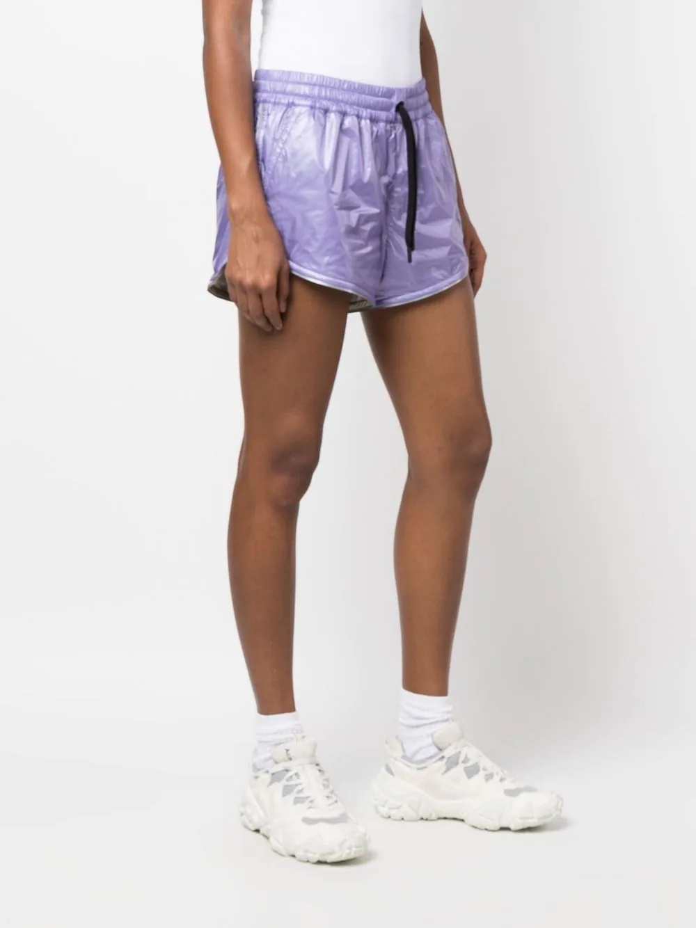 drawstring track shorts - 3