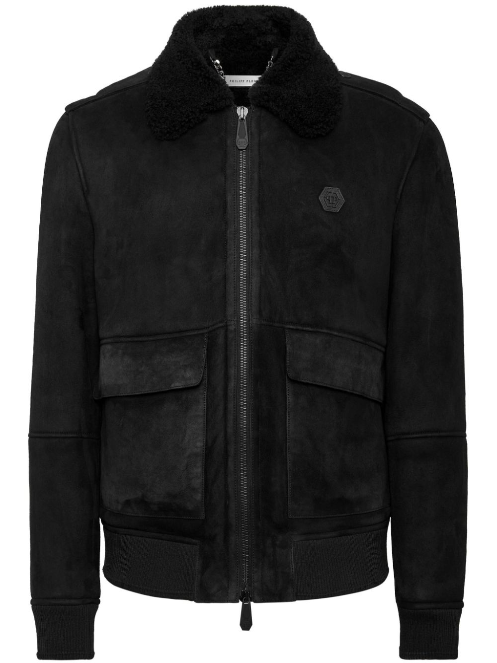 logo-patch jacket - 1