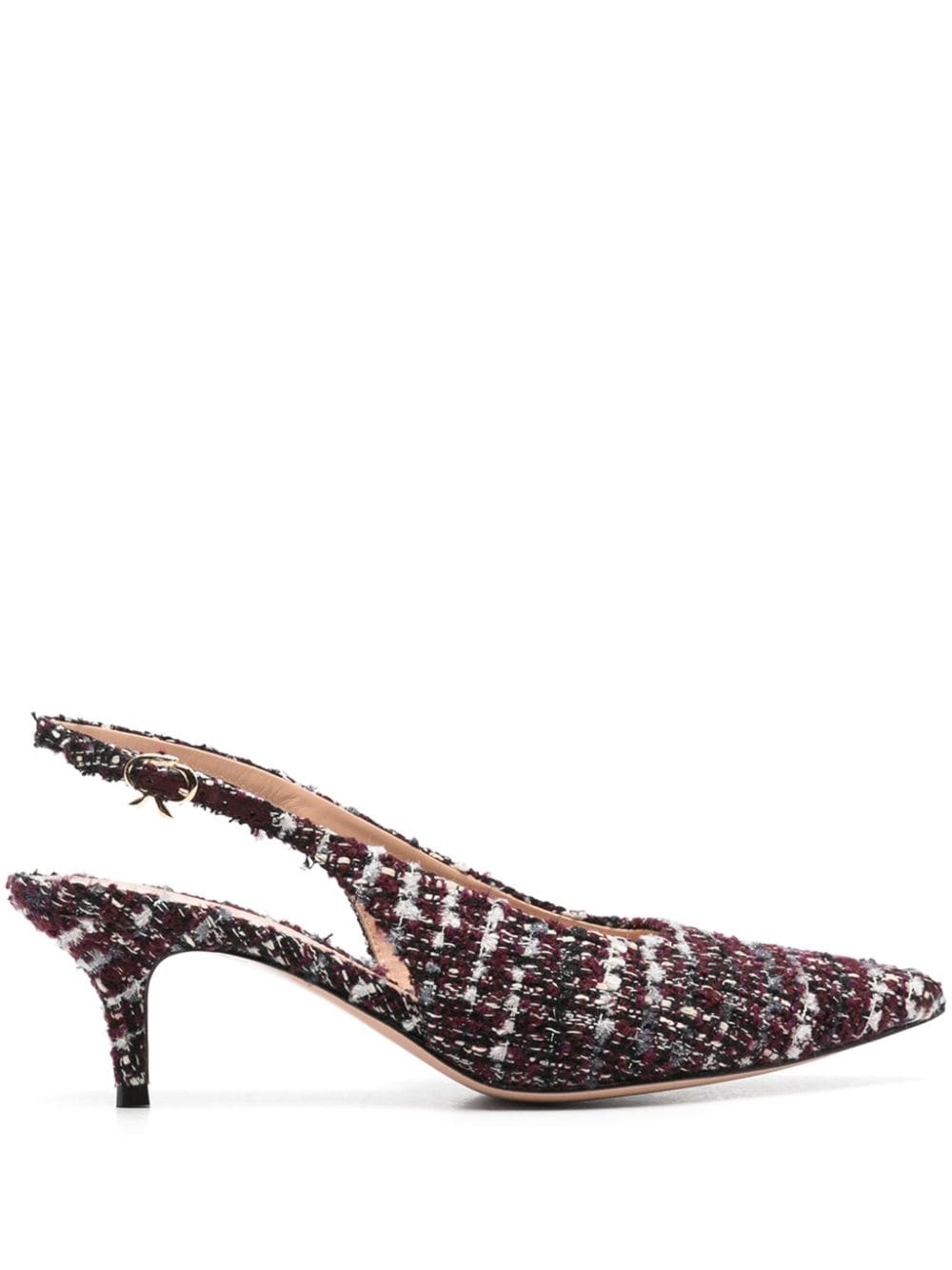 55mm tweed slingback pumps - 1