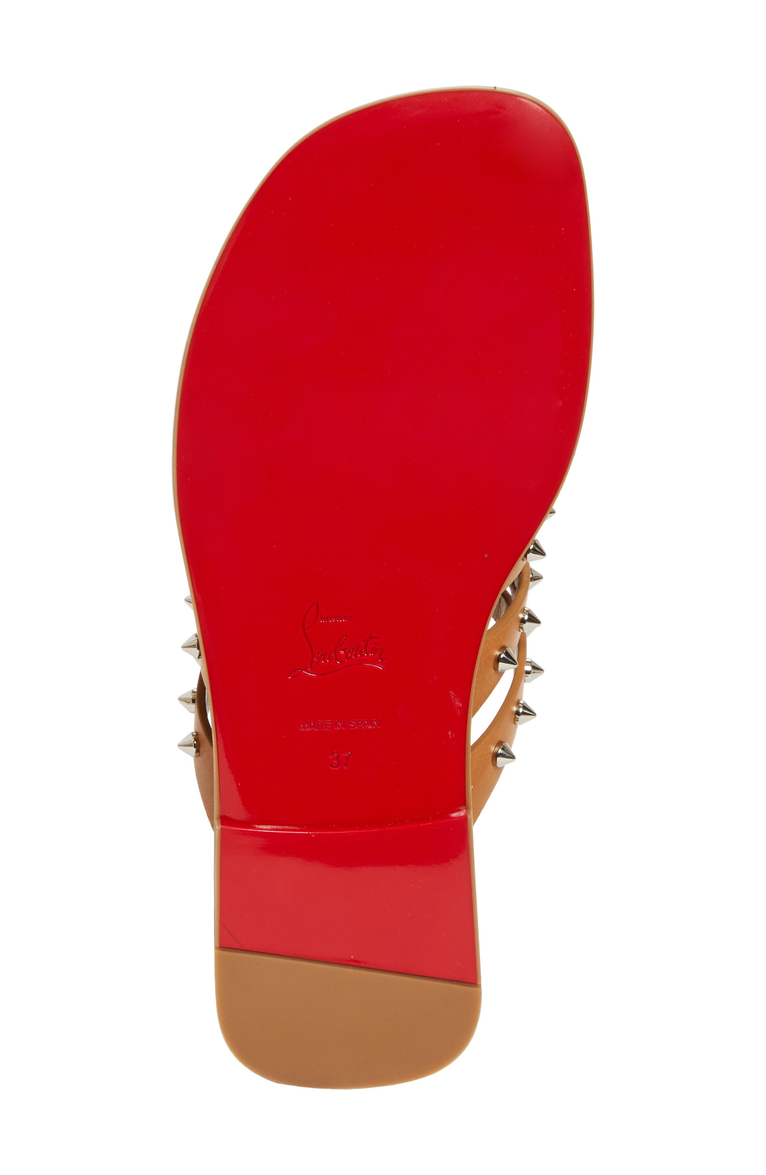 Christian Louboutin Charja Slide Sandal in Terra/Lin Terra at Nordstrom - 6