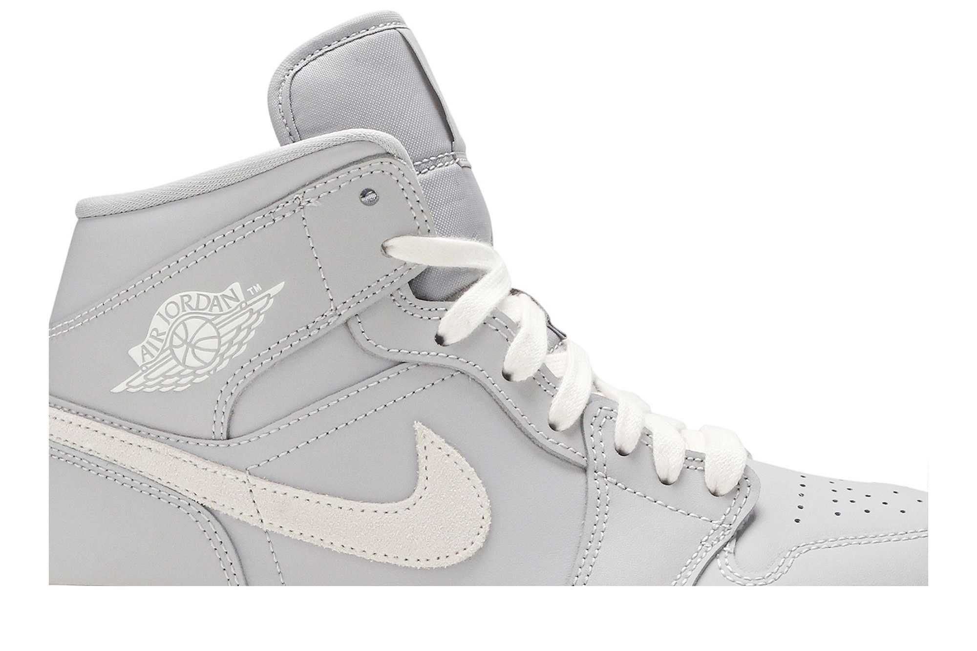 Wmns Air Jordan 1 Mid 'Grey Light Bone' - 2