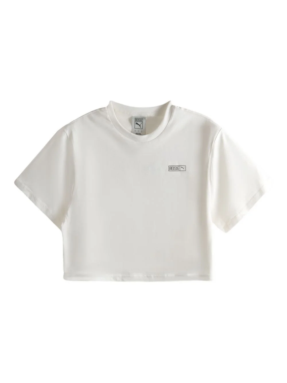 x Rosé logo-detail cropped T-shirt - 1