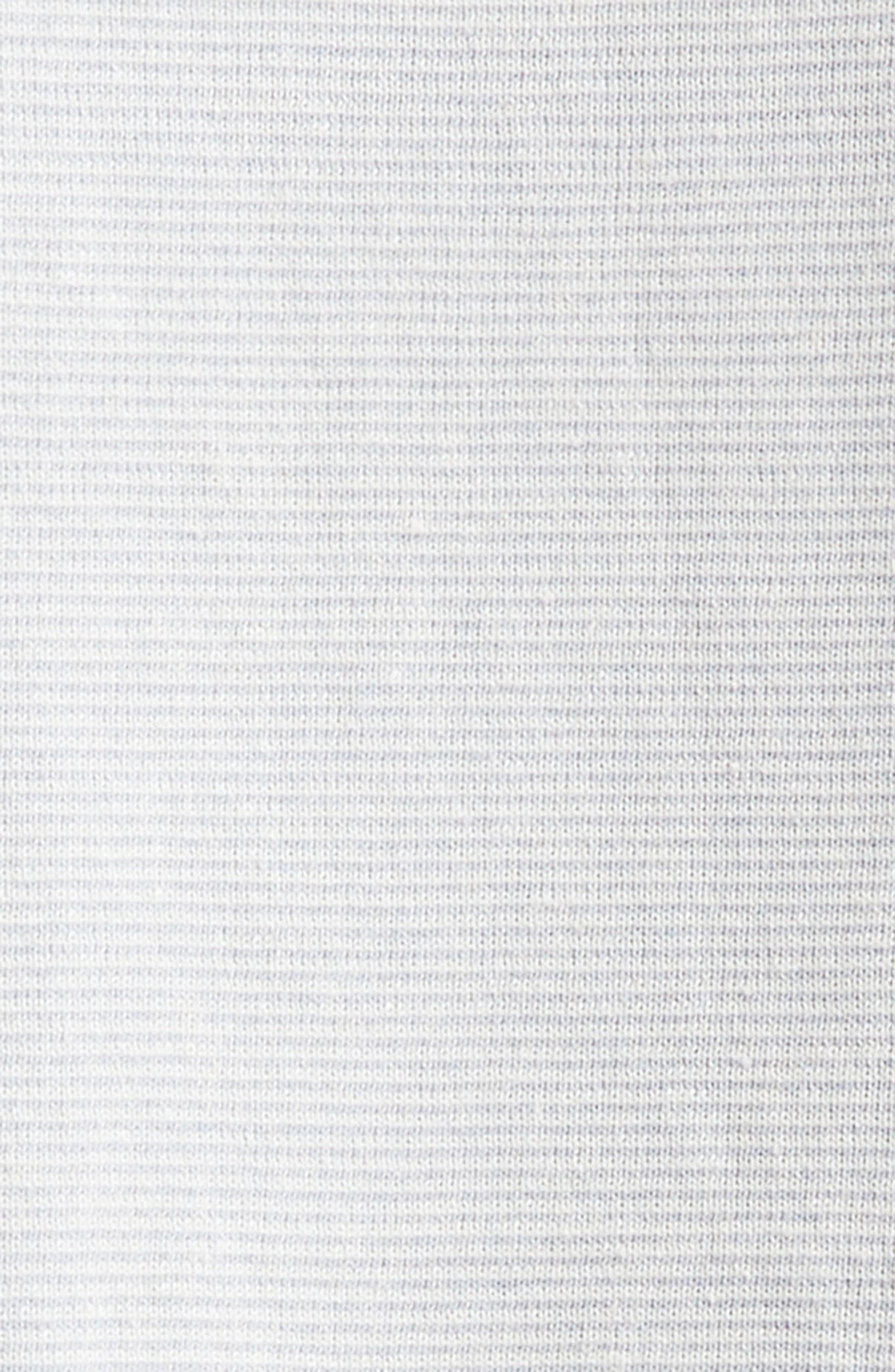 Thom Browne Relaxed Fit 4-Bar Textured Stripe Linen & Cotton Polo Sweater in Light Blue at Nordstrom - 6