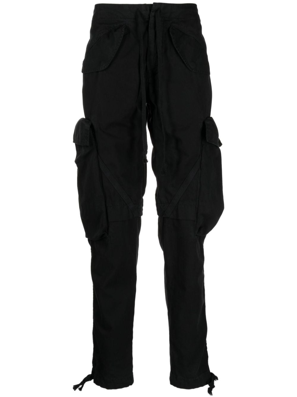 mid-rise tapered-leg trousers - 1