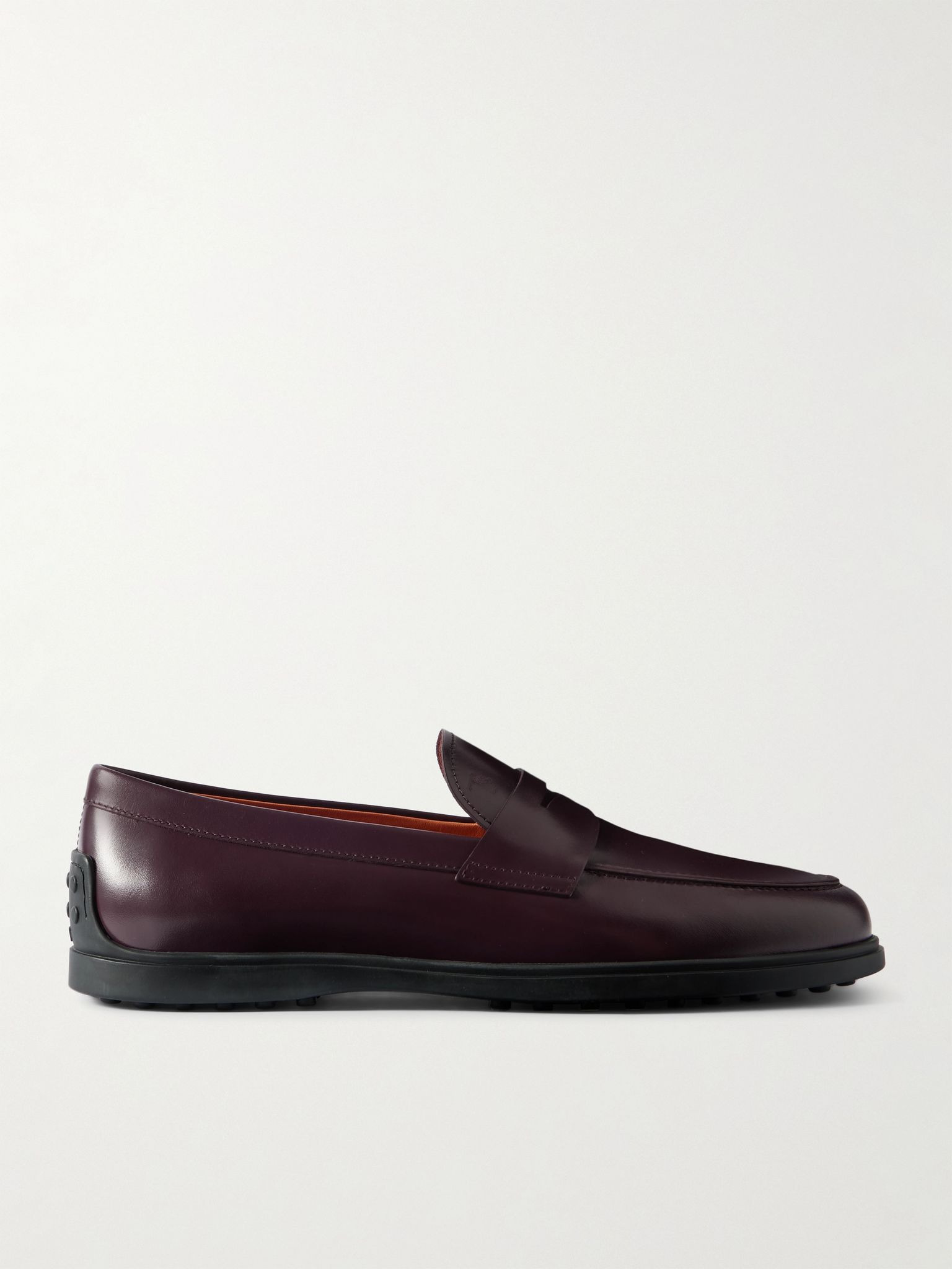 Gomma Leather Penny Loafers Burgundy - 1